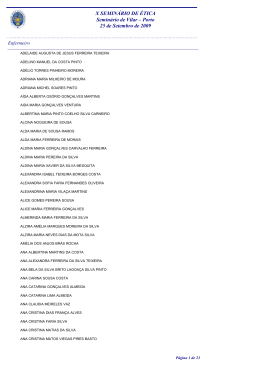 lista de inscrições - Ordem dos Enfermeiros