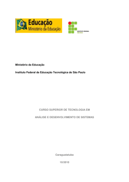 Projeto Pedag&oacute;gico do Curso de Tecnologia em An&aacute;lise e