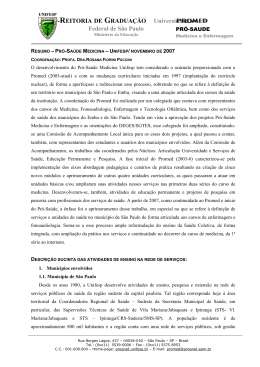 PR&Oacute;-REITORIA DE GRADUA&Ccedil;&Atilde;O Universidade Federal de S&atilde;o