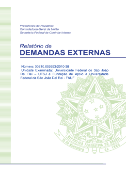 RDE 00210.002653-2010-38 - MEC - UFSJ - MG