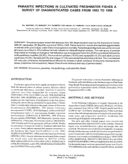 parasitic infections in cultivated freshwater fishes a survey of