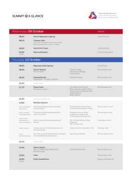 FBN summit 2013 schedules