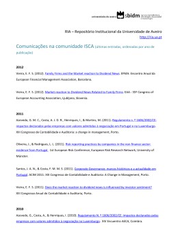 Comunica&ccedil;&otilde;es/papers de confer&ecirc;ncia