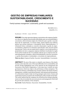 gest&atilde;o de empresas familiares: sustentabilidade, crescimento