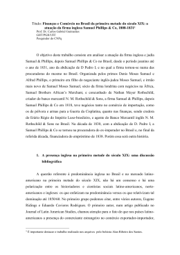 a atua&ccedil;&atilde;o da firma inglesa Samuel Phillips & C