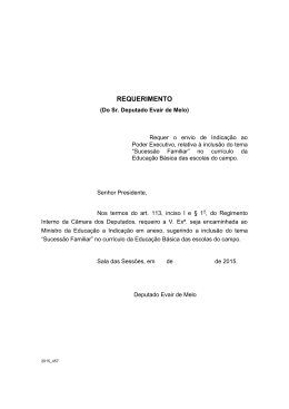 INDICA&Ccedil;&Atilde;O N&ordm; , DE 199 - C&acirc;mara dos Deputados