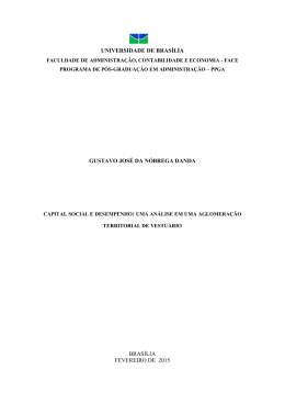 Capital social e desempenho: uma análise em uma aglomeração