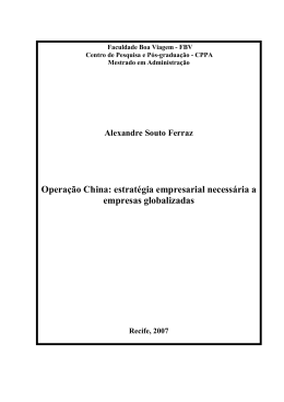 estratégia empresarial necessária a empresas globalizadas