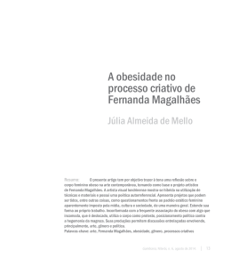 A obesidade no processo criativo de Fernanda Magalh&atilde;es
