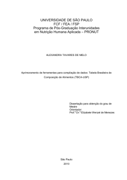 Aprimoramento de ferramentas para compila&ccedil;&atilde;o de dados: Tabela