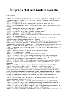 &Iacute;ntegra do chat com Gustavo Noronha