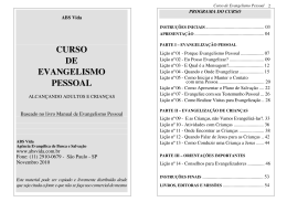 CURSO DE EVANGELISMO PESSOAL