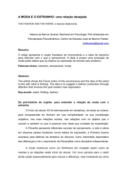 A MODA E O ESTRANHO: uma rela&ccedil;&atilde;o desejada Helena de Barros