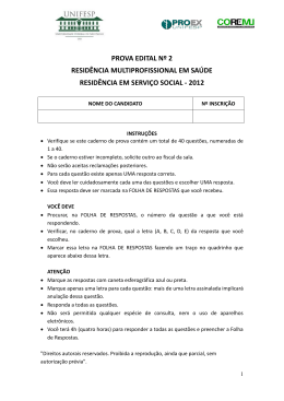 prova edital n&ordm; 2 resid&ecirc;ncia multiprofissional em sa&uacute;de