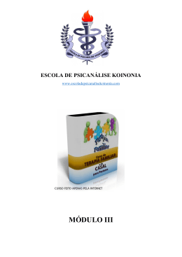 MÓDULO III - Escola De Psicanalise Koinonia