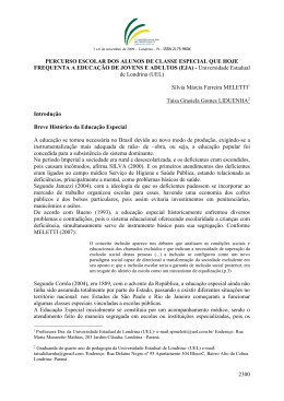 2300 PERCURSO ESCOLAR DOS ALUNOS DE CLASSE