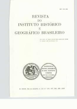 REVISTA - Instituto Hist&oacute;rico Geogr&aacute;fico Brasileiro
