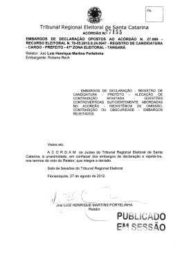 26.155 - Tribunal Regional Eleitoral de Santa Catarina