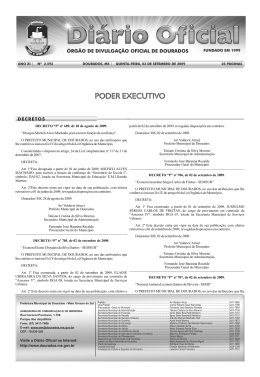 Edi&ccedil;&atilde;o 2593 &ndash; 03/09/2009 - Di&aacute;rio Oficial da Prefeitura Municipal de