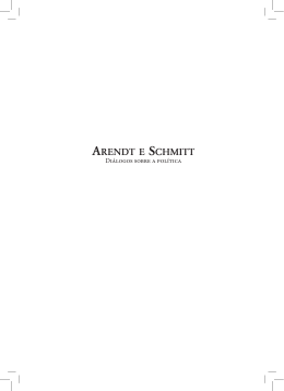 Arendt e Schmitt - Arraes Editores
