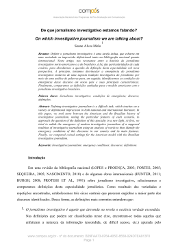 De que jornalismo investigativo estamos falando? On