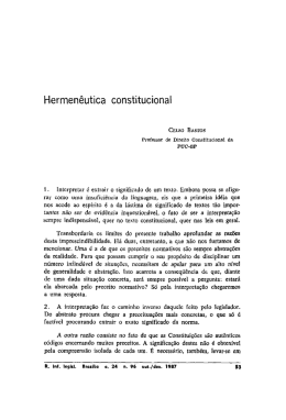 Hermenêutica constitucional