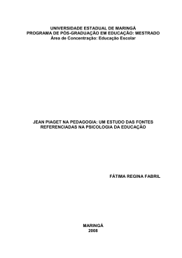 Disserta&ccedil;&atilde;o - Programa de P&oacute;s-Gradua&ccedil;&atilde;o em Educa&ccedil;&atilde;o