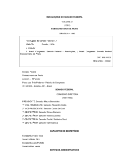 RESOLU&Ccedil;&Otilde;ES DO SENADO FEDERAL VOLUME 21 (1991
