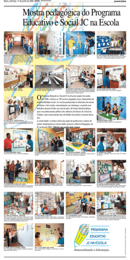 Mostra pedagógica do Programa Educativo e Social JC na