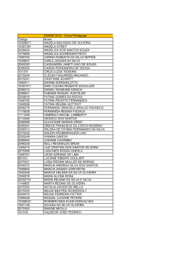 Lista: Pedagogia 2014