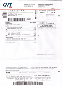 Ouvidoria GVT: acesse www gx-Tﬁﬂmbr ou utilize o "Fale com a