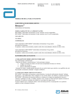 BETASERC (bula do paciente)
