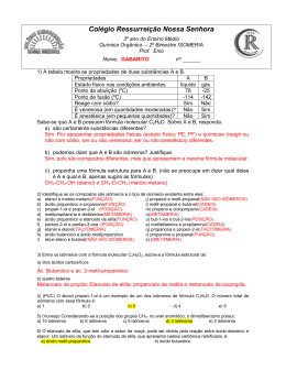Lista de Exercícios – Gabarito – ISOMERIA_2013