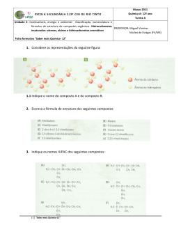 Ficha de trabalho - hidrocarbonetos insaturados