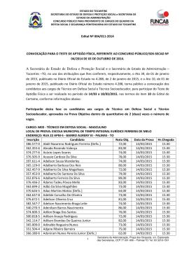 A Secret&aacute;ria de Estado de Defesa e Prote&ccedil;&atilde;o Social e o