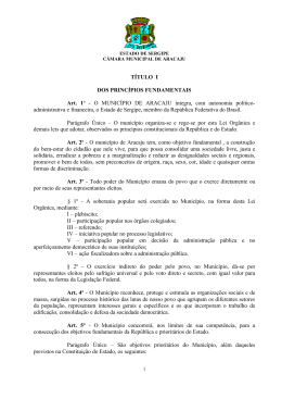 lei organica - Prefeitura de Aracaju
