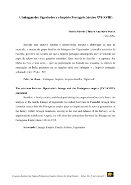 A linhagem dos Figueiredos e o Imp&eacute;rio Portugu&ecirc;s (s&eacute;culos