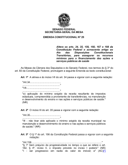 SENADO FEDERAL SECRETARIA-GERAL DA MESA EMENDA