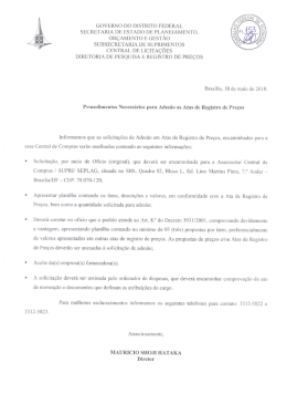 GOVERNO DO DISTRITO FEDERAL sEcRETARIA DE