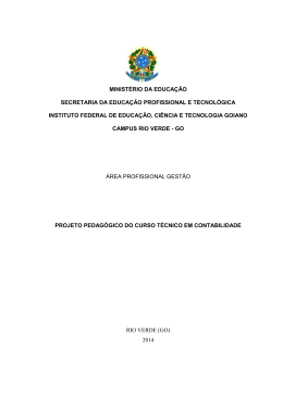 Projeto Pedag&oacute;gico de Curso
