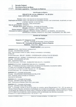 Senado Federal Secretaria-Geral da Mesa Atividade