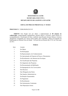 Edital Preg&atilde;o Presencial N.&ordm; 05/2013