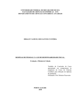 FACULDADE DE CI&Ecirc;NCIAS ECON&Ocirc;MICAS&ndash;FCE