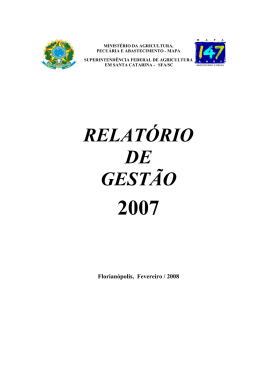 sfa-sc - Minist&eacute;rio da Agricultura