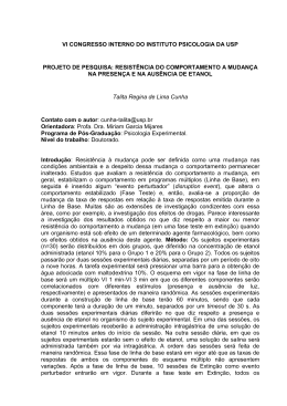 resist&ecirc;ncia do comportamento a mudan&ccedil;a na presen&ccedil;a e