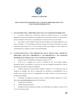 1 esporte clube bahia regulamento das elei&ccedil;&otilde;es para cargos da
