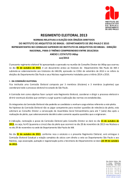 REGIMENTO ELEITORAL 2013