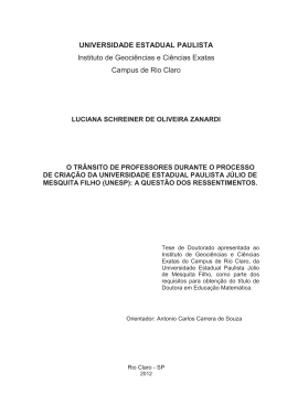 O trânsito de professores durante o processo de criação da