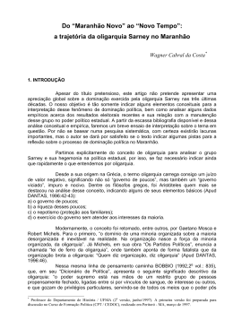 a trajet&oacute;ria da oligarquia Sarney no Maranh&atilde;o