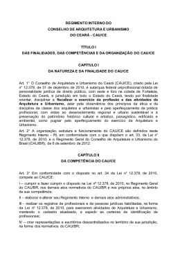 regimento interno cauce atual